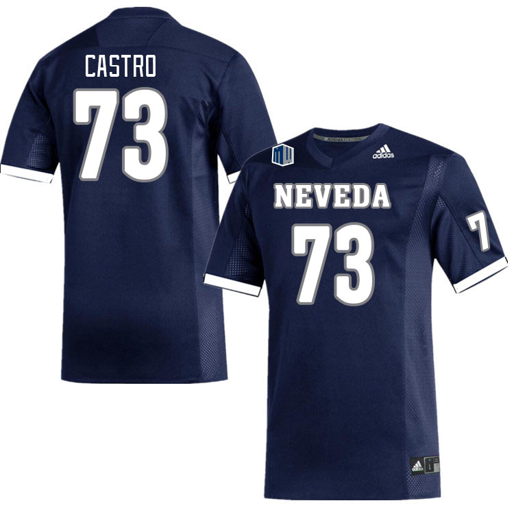 Men-Youth #73 Josh Castro Neveda Wolfpack 2023 College Football Jerseys Stitched Sale-Navy